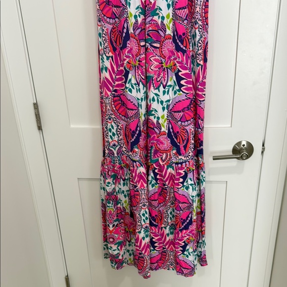 Lilly Pulitzer Pink and Blue Maxi Dress - Picture 3 of 9